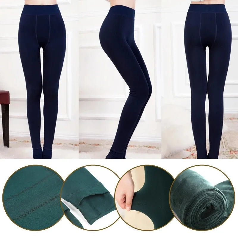 Velet Thickening Leggings for Women Thick Warm Stocking Legging Charcoal  Fleece Elastic Pants Winter Warm Leggings